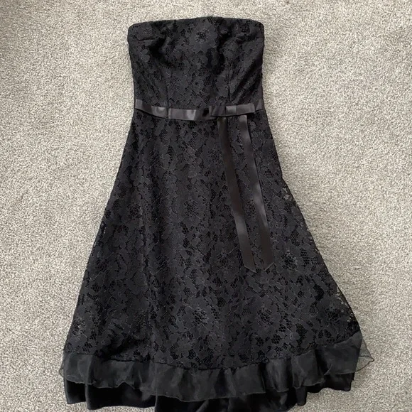 Arden B Dresses | Arden Bblack Strapless Lace Dress | Color: Black | Size: Xs | Jenllb's Closet